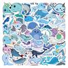 60-Piece Narwhal Cartoon Animal Graffiti Stickers for Notebook & Luggage Decoration