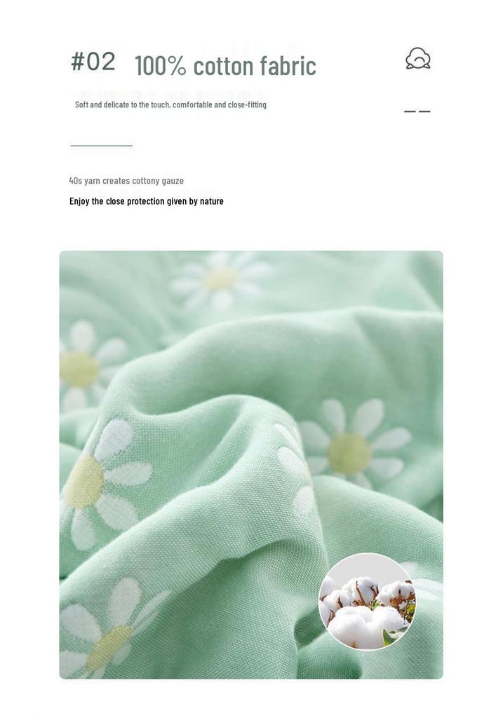 Soft Pure Cotton Gauze Quilt: Baby Swaddle, Stroller & Sofa Blanket
