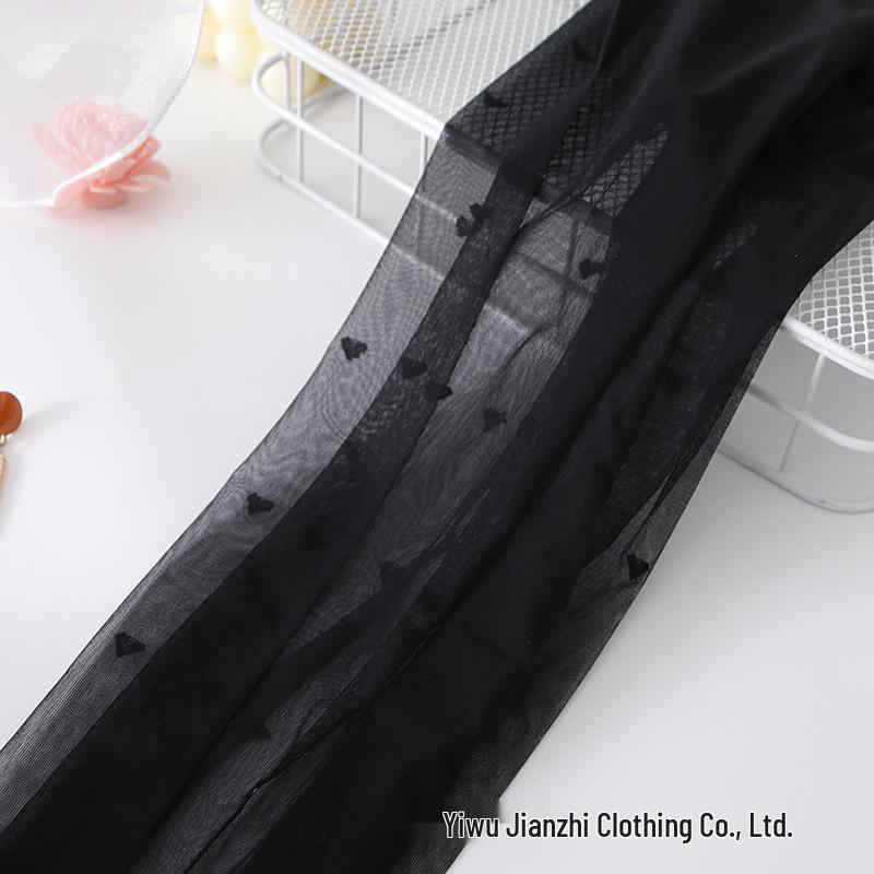 Ultra-Thin 0D Polka Dot Anti-Snag Pantyhose: High-Transparency, Black or White Stockings for Women - Perfect Autumn/Winter Base Layer.