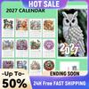 2027 DIY Paper Diamond Art Painting Wall Calendar Special Shaped Partial Drill for Adults Beginners Gift Home Office Decor