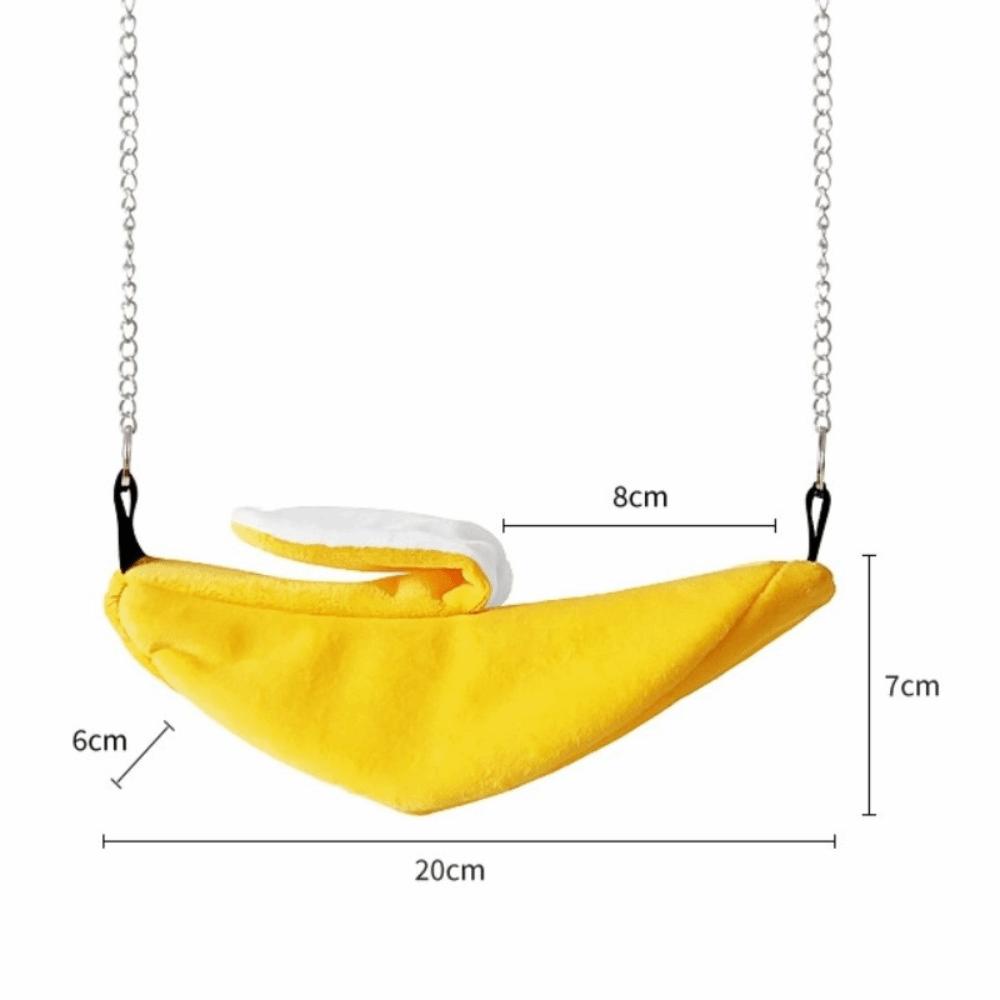 

New Banana Style Hamster Bed Hanging Autumn Winter Pet Bird Hammock Warm and Soft Parrot Rest Nest for Small Animals
