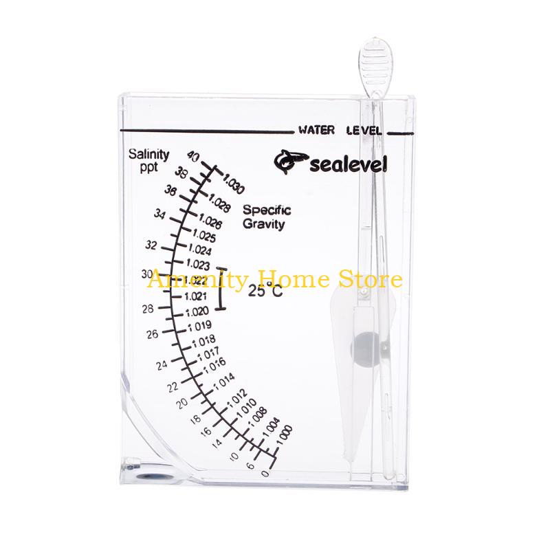 F26C Seawater Hydrometer for Aquarium Seawater Densimeter Salinity Meter Specific 1.000-1.030 Salinity Ppt 0-40