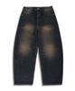 UNDEROFF Semi-Balloon Catwashed Denim Pants Indigo
