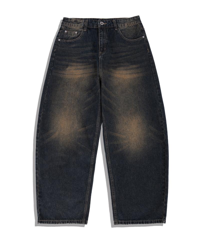 UNDEROFF Semi-Balloon Catwashed Denim Pants Indigo