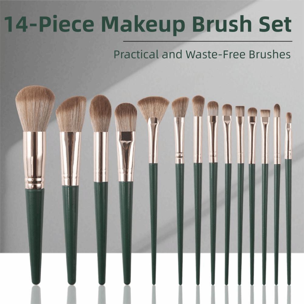 14Pcs Portable Set Makeup Brushes Set Soft Bristle Professional Makeup Tools  Full Face Makeup
