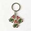 Cartoon Acrylic Christmas Keychain 2D Flat Mini Keyring Charm Bag Accessory Xmas Ornament Pendant Party Favor