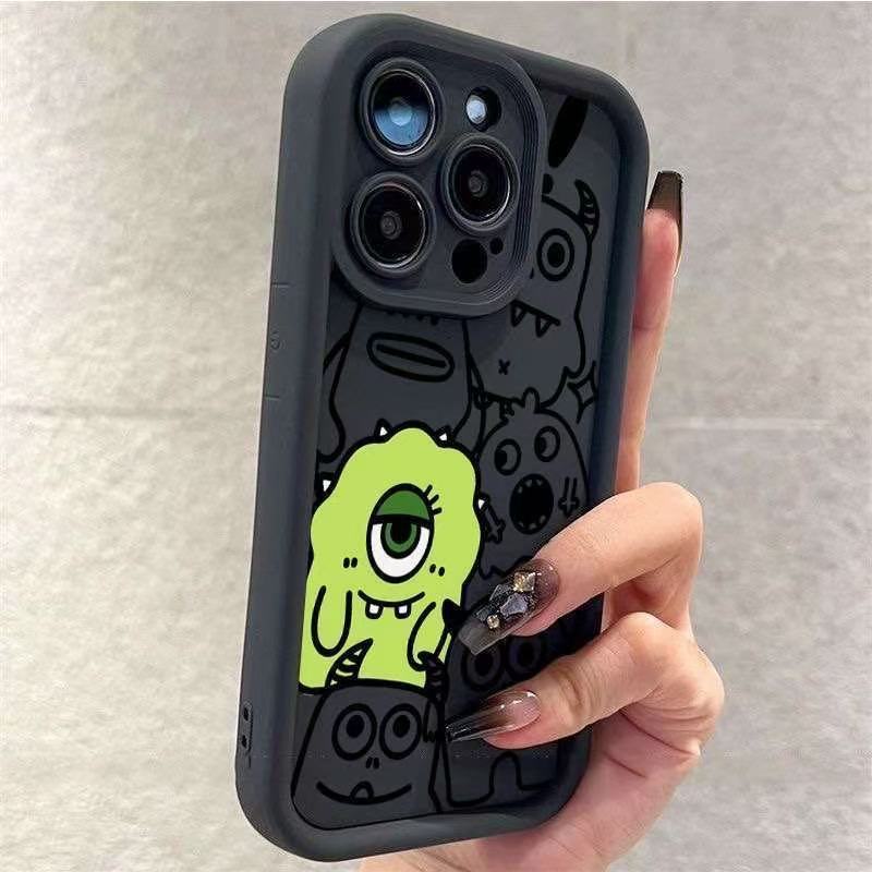 European and American monsters are suitable for iphone16pro mobile phone case Apple 15 anti-drop 14 cartoon 13promax new 12x