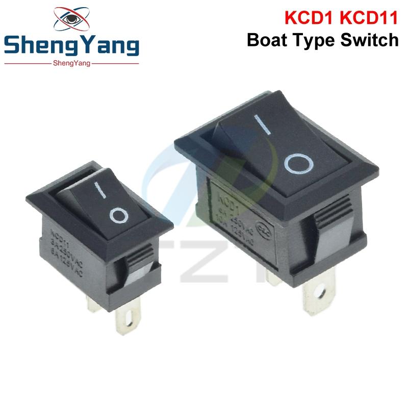 KCD11-101 3A/6A 250V 6A/10A 125V 10*15mm 21*15mm SPST 2PIN ON/OFF G130 Boat Rocker Switch Car Dash Dashboard Truck KCD1 switch