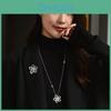 Flower Jewelry Necklace With Goldplated Pendant For Women Winter Fashion Accessories