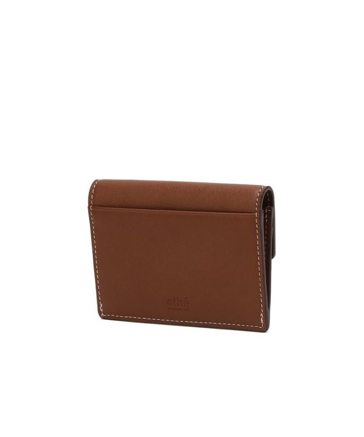 Athe Vanessabruno Brown Leather Flap Card Holder Aaho6E361W2