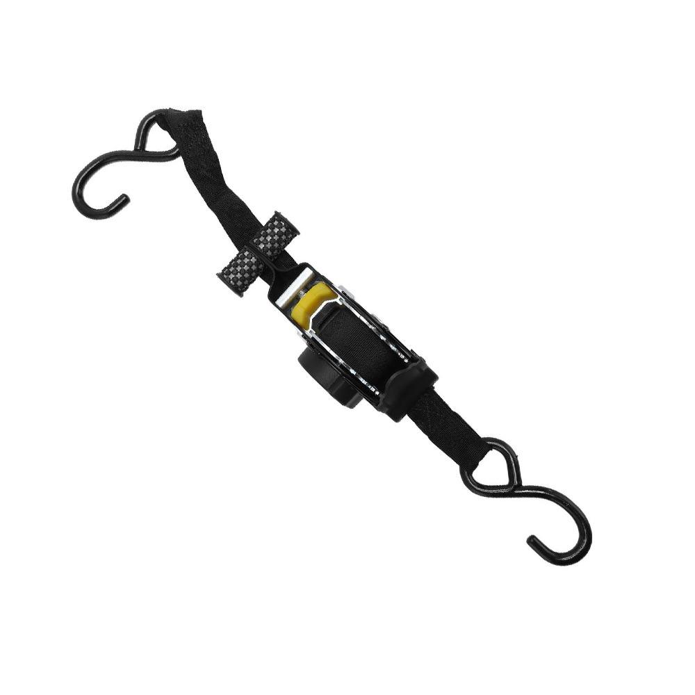 2pcs Balck Auto Ratchet Strap Self Winding Luggage Fixing Strap Durable Tie Down Strap  Trailer