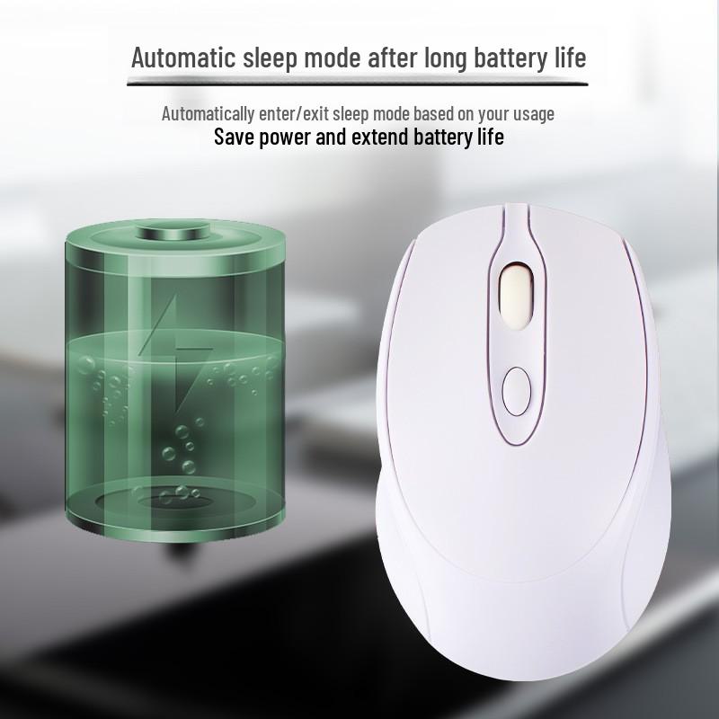 Silent Dual-Mode Morandi Bluetooth 2.4G Mouse for Office, Tablet, and Phone with Rechargeable Battery