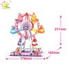 Non-Toxic Moc Cute Ferris Wheel Building Block Model Brick Diy Construction Toy For Children Desk Decor.