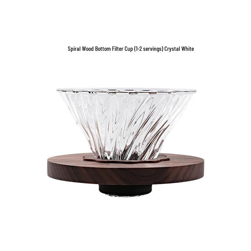 Cloud Pot Spiral Pour-Over Coffee Maker with Borosilicate Glass and Filter Cup - Customizable Logo Option