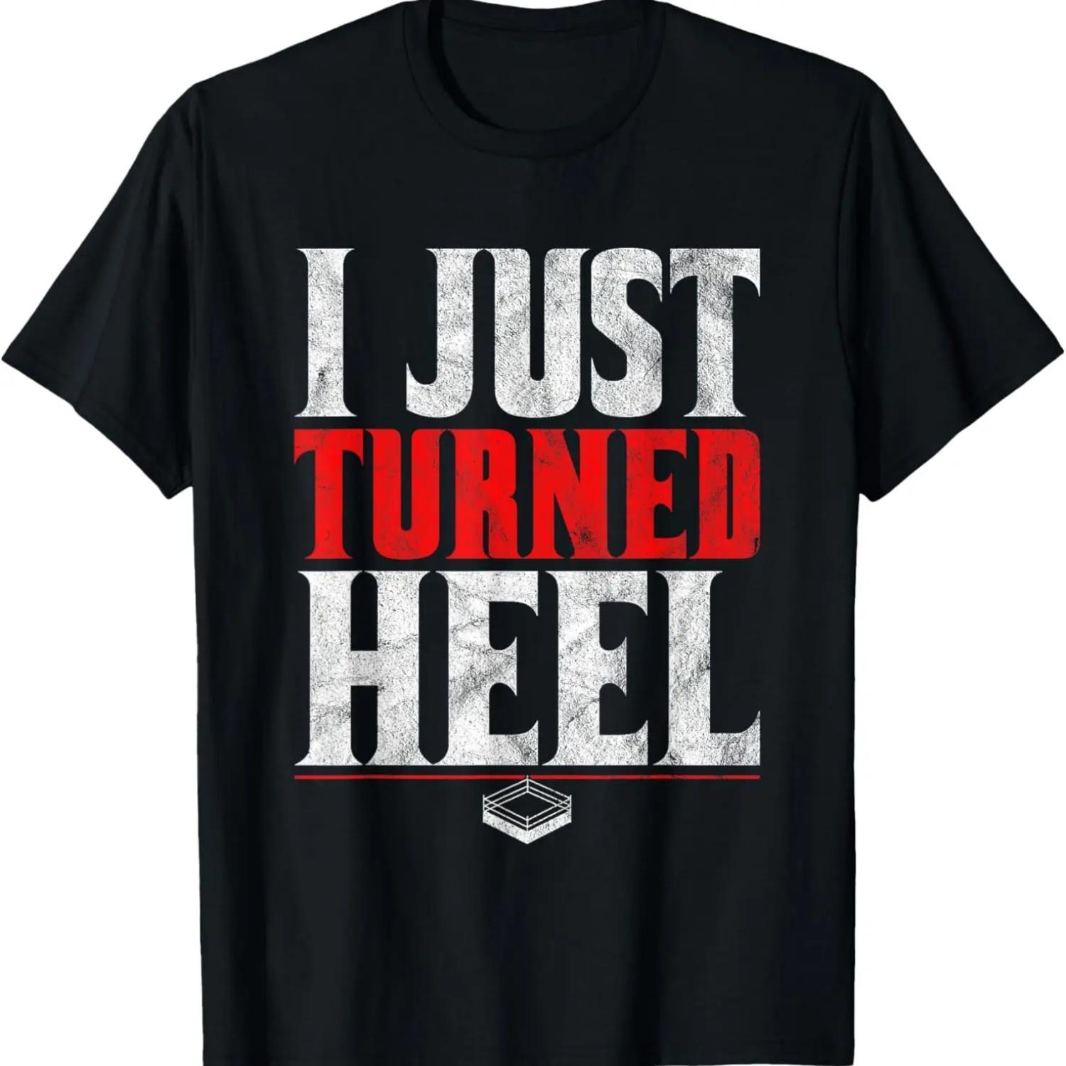 I Just Turned Heel - Funny Pro Wrestling T-Shirt S чёрный