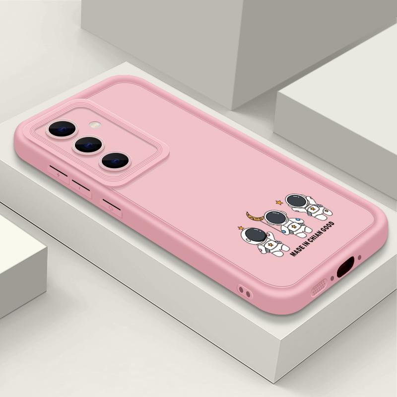 Little Astronaut Print Soft Shockproof Phone Case For Samsung S25 Ultra S24 FE S23 Plus S22 A56 A36 A16 A55 A06 A05 A15 A35 A54 Matte TPU Bumper Cover