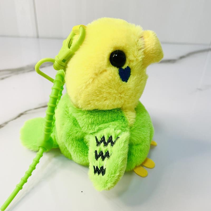 

Співаючі брати-папуги, що говорять, плюшева іграшка-рюкзак-кулон 10cm (basic style) зелений