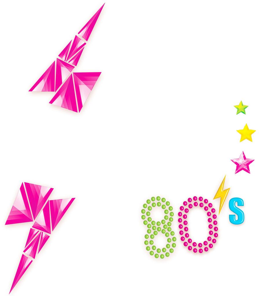 Naklejki Kryształki Ozdoba Na Twarz Disco Lata 80