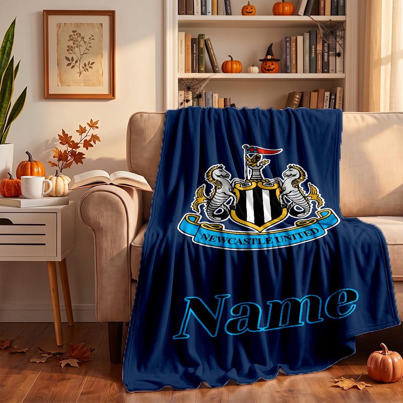Newcastle Unite Custom Flannel Blankets Soft Warm Cozy Throws for Home Decor Holiday Gifts