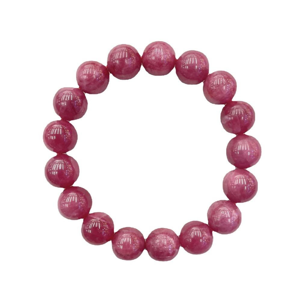 Collectible Jade Brazilian Rose Hui Bracelet Single Ring Beaded Rose Red Natural Crystal Bracelet Women'S Jewelry