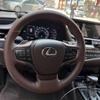 100% Fit For Lexus ES300h 2019-2021 ES350 2019-2021 Hand-stitched black Genuine Leather non-slip car steering wheel cover ytr3