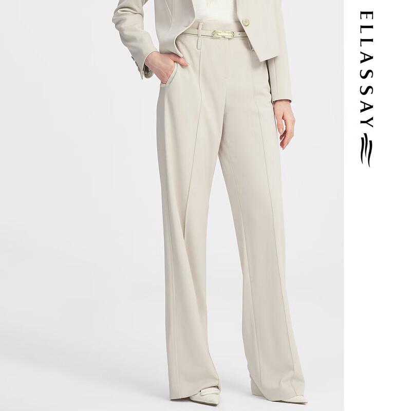 ELLASSAY Women s Triacetate Wide-Leg Suit Pants M