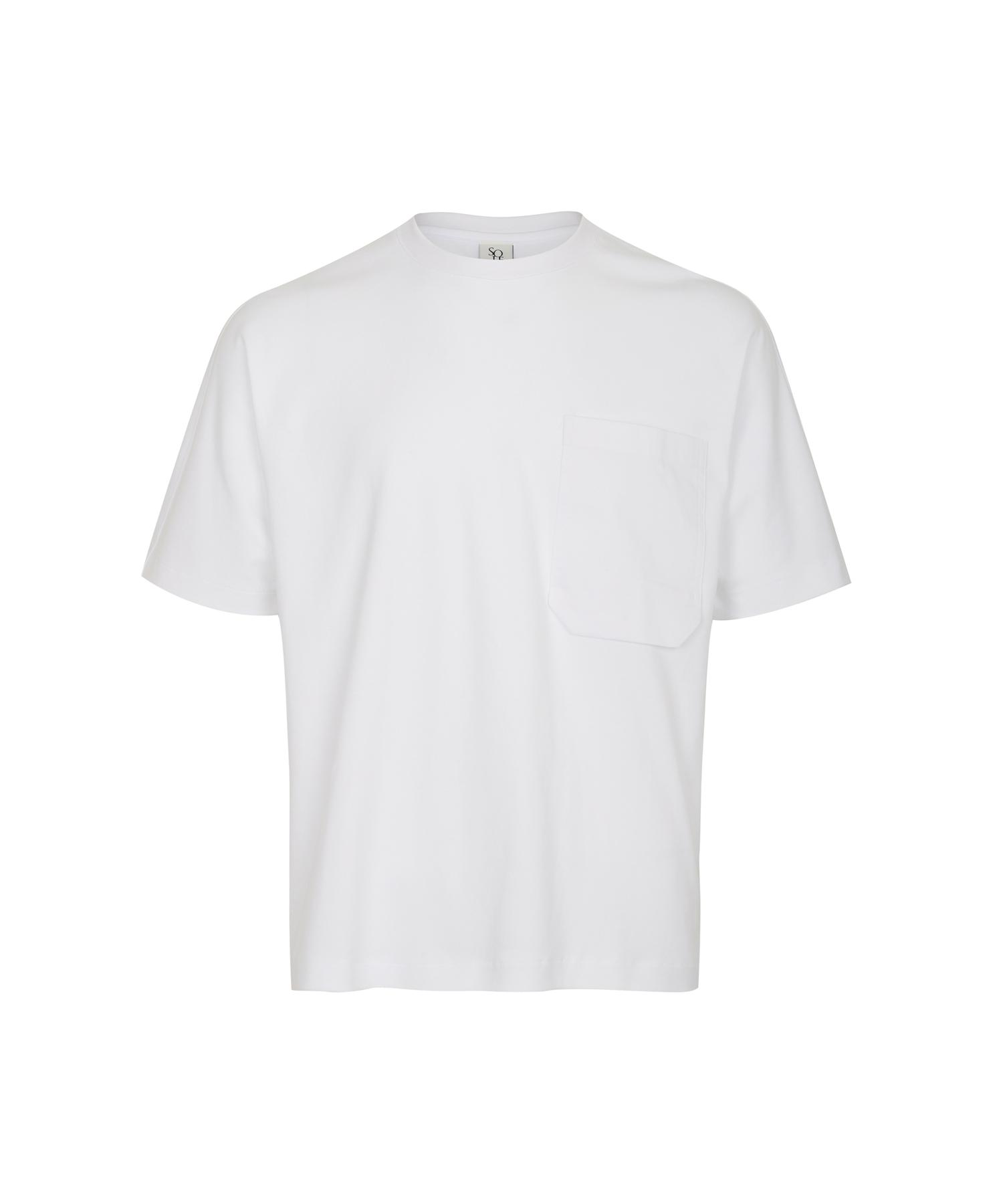 Soru Oversized Pocket Round T-Shirt_White L