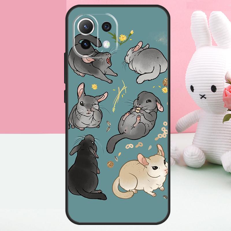 Cute Cartoon Chinchilla Case For Xiaomi 15T 13T 14T 17 Pro Max 15 14 Ultra POCO X7 Pro X5 X6 F5 F6 F7 F8 Ultra Funda