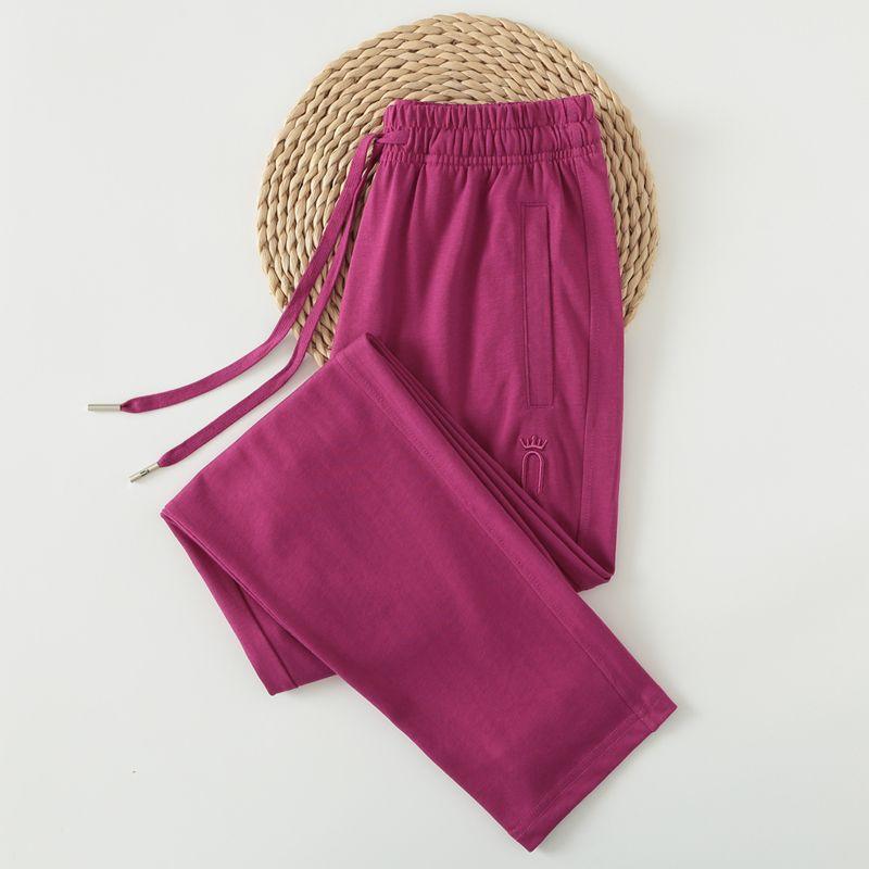 

Летние тонкие хлопковые повседневные женские спортивные брюки прямого кроя Pitaya Size L