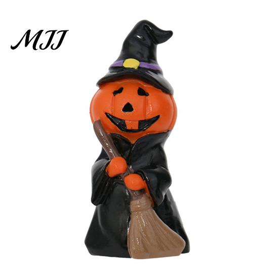 Vivid 3D Pumpkin Statue Ornament, Shape Figure, Mini Resin Halloween Character Combination Decoration for Desktop Micro-Landscapes Parties