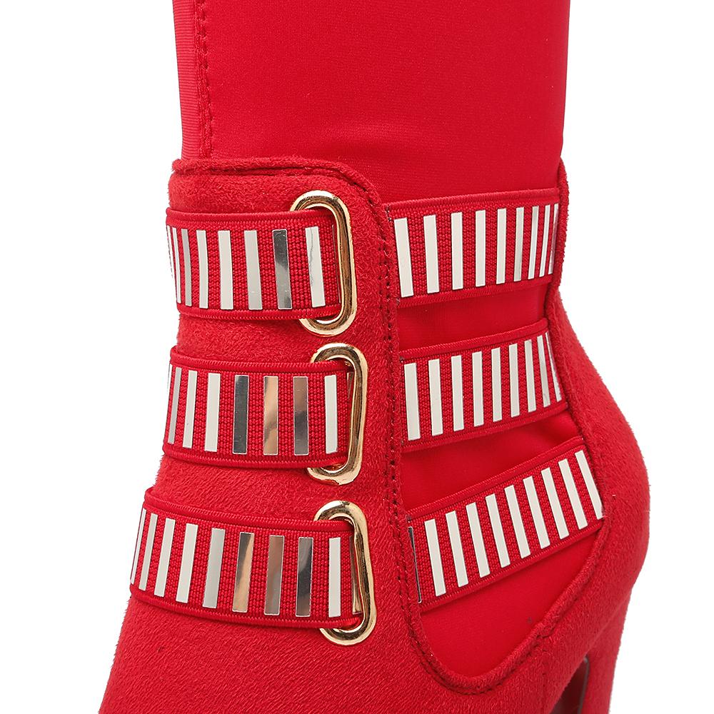 Damen High-Heel Stiefel Herbst und Winter neu wasserdicht Tisch Blockabsatz Übergröße vielseitig mittelhohe Stiefel