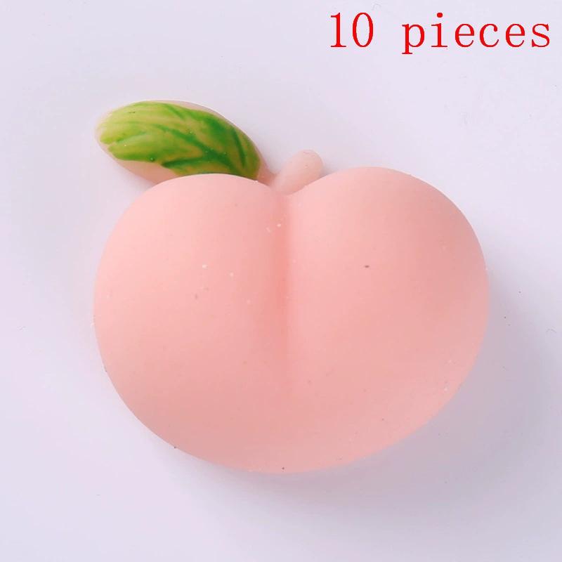 10/30Pcs Stereo Relieve Stress Peach Bum Sticker Mobile Phone Decoration Accessories Fun Butt Mochi Squeeze Toy
