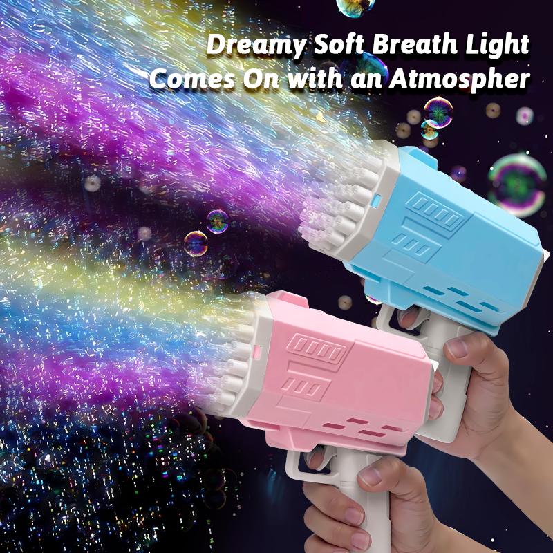 40 Hole Bubble Machine Handheld Porous Bubble Gun Birthday Wedding Ball Outdoor Toy [without Battery, Without Bubble Water]