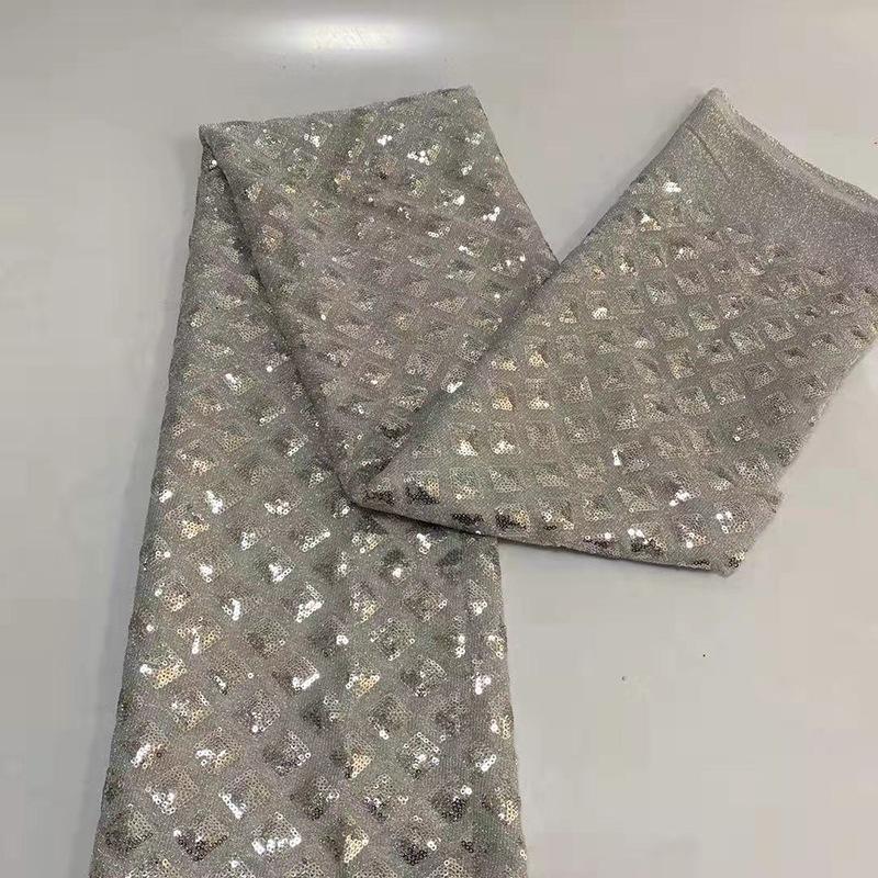 Glitter Fashion Diamond Check Sequins Embroidered Children's Bags Shoe Material Sequins Clothing Fabric Accessories