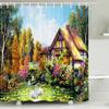 Fairy Tale Dream Forest Garden Shower Curtain Waterproof Fabric Bathroom Curtains Oil Painting Landscape Bath Screens With Hooks