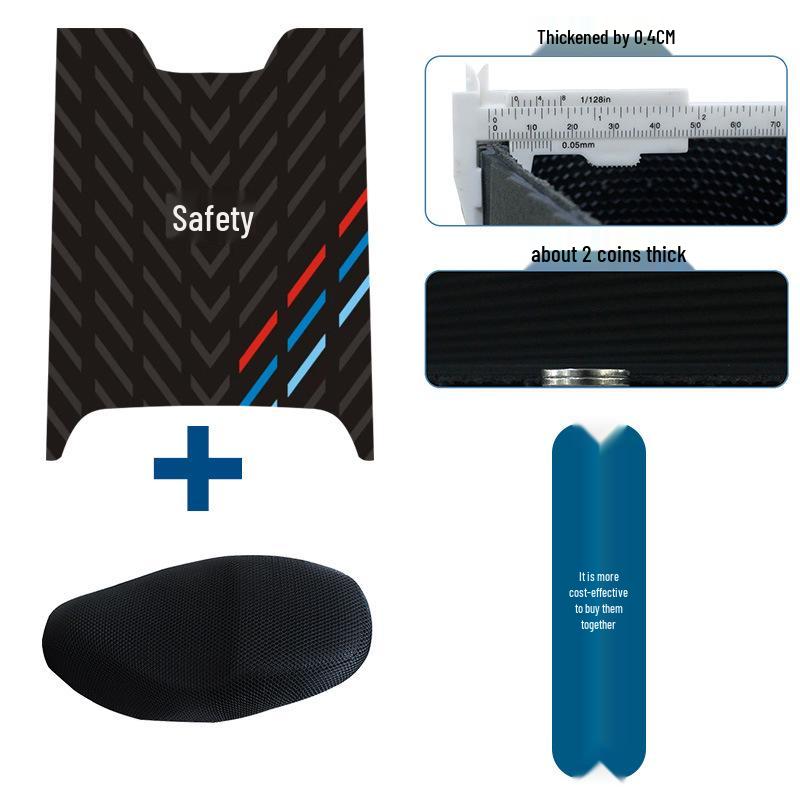 Honda U-Be+ Rubber Foot Mats: Waterproof, Sun-Blocking, Dirt & Wear-Resistant Motorcycle Pedal Pads.