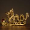 Chinese Style Fengshui Zhaocai Wealth Attract Auspicious Dragon Ornaments Copper Dragon Ornaments Craft Gifts Decorations Craft