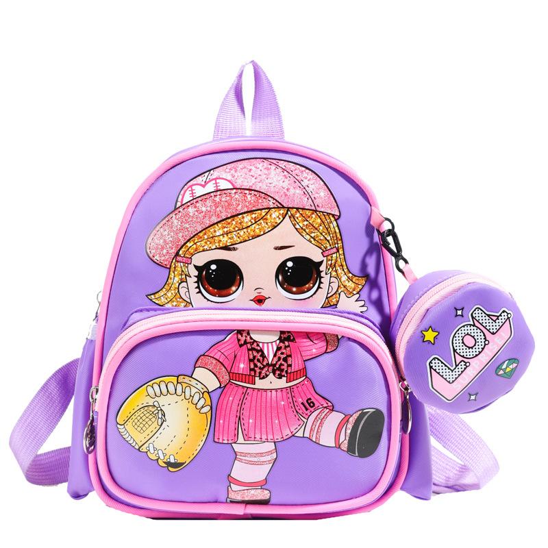 Kindergarten Baby Schoolbag Cartoon Animation Foreign Style Printing Boys And Girls Backpack Children'S Backpack Tide