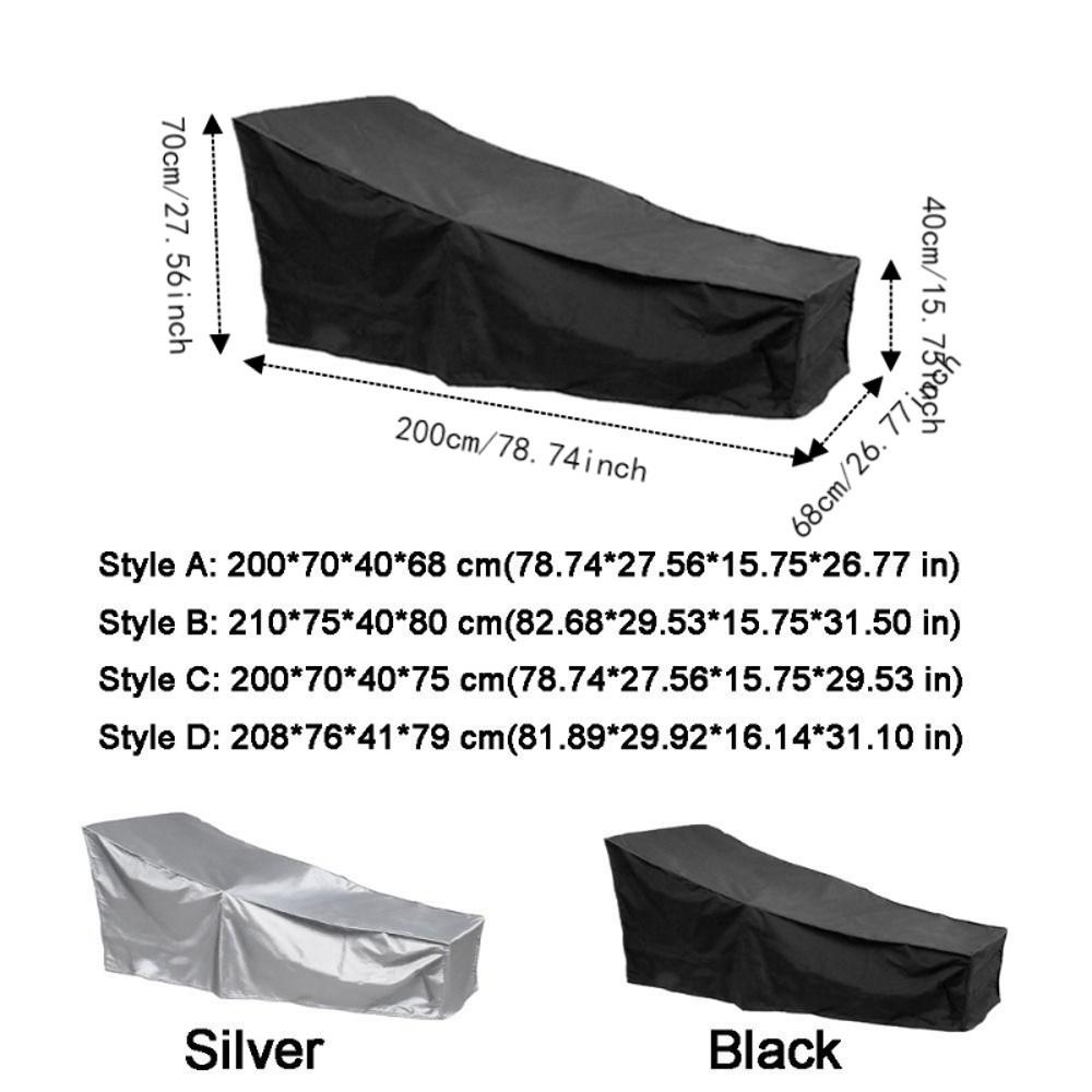 Full Coverage Chaise Lounge Cover UV Resistant Recliner Protective Cover Furniture Cover  Patio