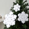 Reusable Fuzzy-Coated Snow Crystalloid Ornament for Christmas Tree Top Hearth Living Space Adornment
