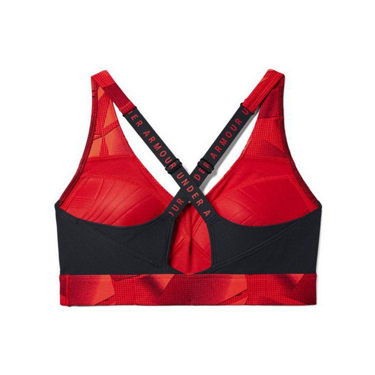 Under Armour Vanish All Over Print Casual Breathable Medium Intensity Sports Bra Women Underwear Red 1328601-890