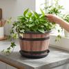Thickened Plastic Barrel Flowerpot Drainage Hole Flower Bucket Garden Flower Pot  Home Decoration