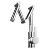 Brass Nickel Folding Kitchen Sink Faucet Retractable Rotary Hot And Cold Mixed Water Faucet Deck Mounted Wash Basin Sink Tap