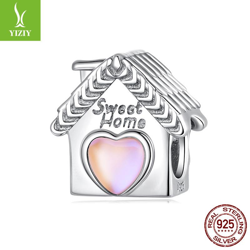 Tree Of Life Warm Home Diy Beading Accessories S925 Sterling Silver Love House Beads Loose Beads