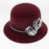 Imitation Fur Topper Hat Solid Color Woolen Bucket Hat Fashion Fisherman Hat  Church
