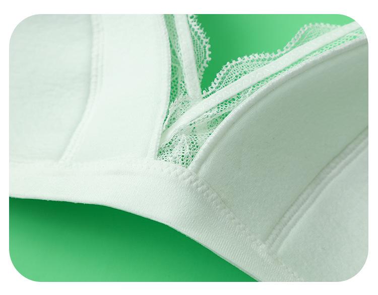 Triangle Cup Lace Wireless Bra - 100% Mulberry Silk, Sexy & Lightweight for Summer