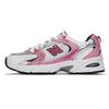NB 530 Slip Resistant, Abrasion Resistant, Breathable Low Top Running Shoes Unisex White Pink MR530SG(Team181-)