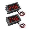 Exqutoo 2Pack DC0-100V Mini Voltmeter Voltage Tester DC Voltage Gauge Voltage Indicator, 0.56" Red LED Digital Display Panel, 3-Wire, Reverse