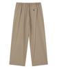 PRAIRIE Loose Fit Curved Wide Slacks (Beige)