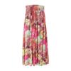 European & American Women's Printed Strappy Bandeau Maxi Dress